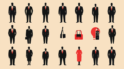 Businessman Icon Flat Vector Illustration