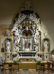Baroque altar dedicated to Our Lady of Sorrows in the Church of Santa Maria dei Servi, Padua,...