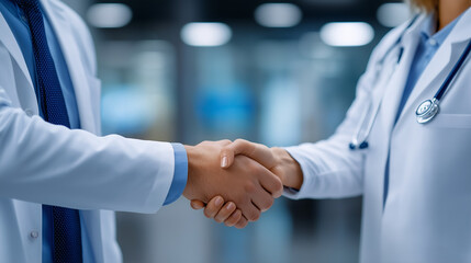 Doctors collaborating in a professional exam room setting