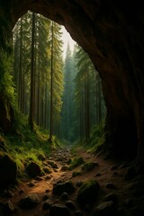 Fototapeta premium Tunnel in the forest.