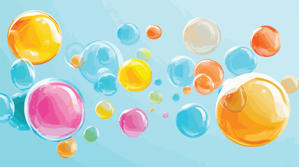 Colorful Bubbles Talk Flat Vector Illustration