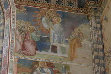View of the presbytery with frescoes by Ugolino di Prete Ilario (1370s), Cathedral of Orvieto,...