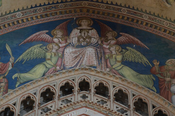 View of the presbytery with frescoes by Ugolino di Prete Ilario (1370s), Cathedral of Orvieto,...