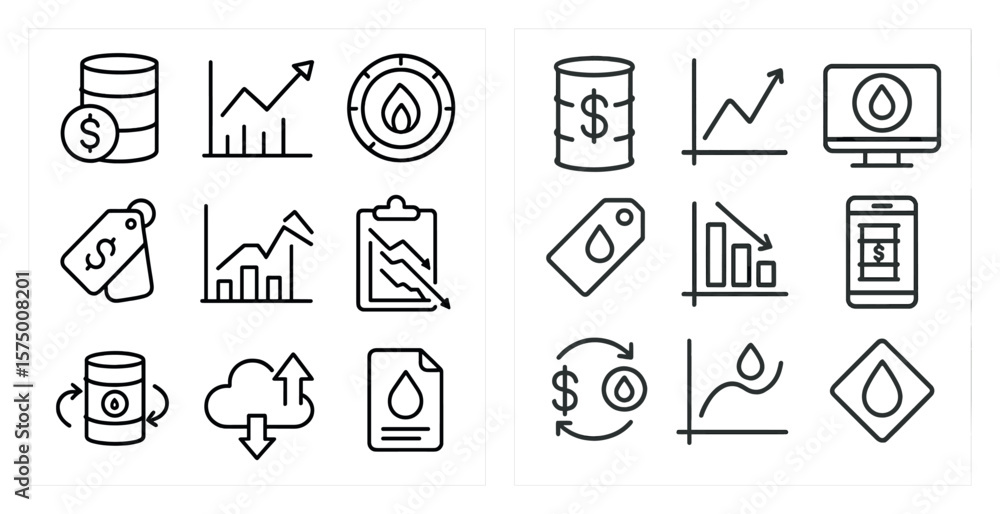 Poster the image is a collection of various symbols and icons, including a dollar sign, a fire, and a compu