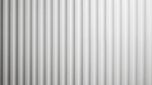 Corrugated white metal surface displaying parallel grooves, forming seamless industrial texture with clean, minimalist visual pattern suitable for graphic design backgrounds
