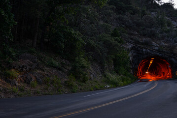 Tunnel view one of the famous spots in Yosemite national park