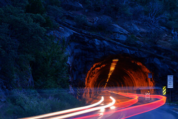 Yosemite National Park, CA USA - June 24, 2022: Tunnel view one of the famous spots in Yosemite national park