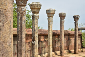 Ruins of Vatadage of Girihandu Seya, Thiriyai, Trincomalee, Sri Lanka.