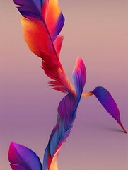 the image showcases a collection of brightly colored feathers arranged in an artistic composition against a solid background seamless pattern 