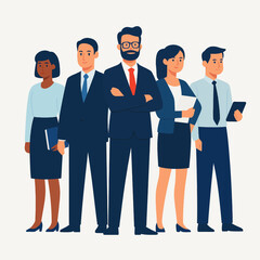 Diverse Business Team in Modern Attire