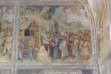 Fresco of the Adoration of the Magi in Oratorio di San Giorgio, Padua (1378-84) by Altichiero da...