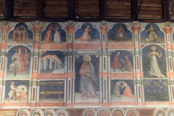 Part of the fresco cycle on the walls of the Palazzo della Ragione, Padua, Italy. The fresco...