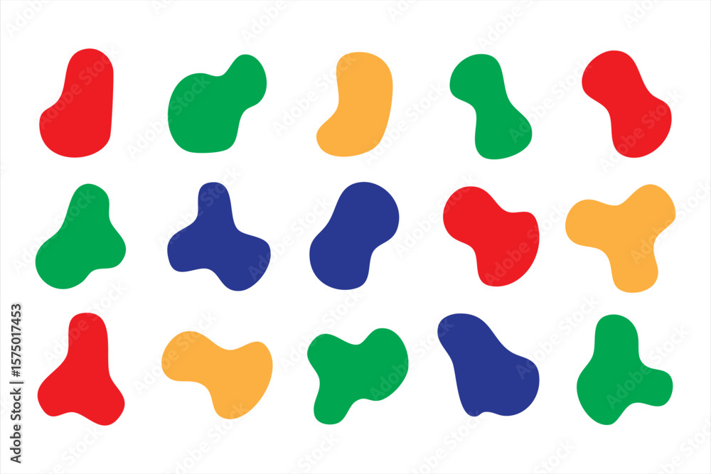 Poster abstract colorful blob pattern