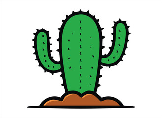Cartoon Cactus Illustration