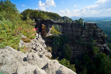 sandstone gate in the Bohemian switzerland national park