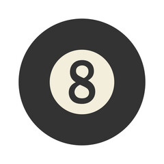 Eight ball on dark background