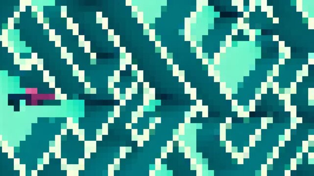 Animated  Colorful Pixel Art Background