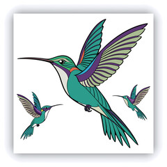 Giant Hummingbird, Patagona Gigas, golden brown bird in flight with a long beak next to pink flowers.