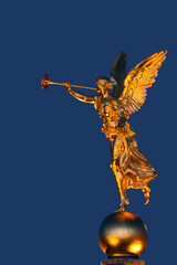 statue in the evening in Dresden