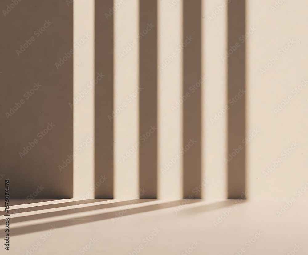 Poster sunlight creating shadows in a room