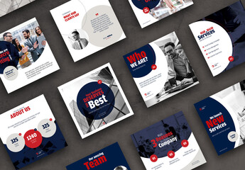 Business Consulting Social Media Post Layout Template