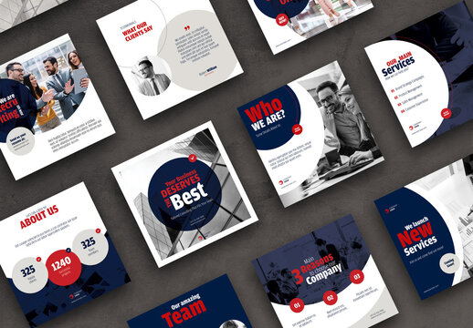 Business Consulting Social Media Post Layout Template