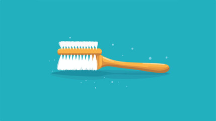 Clean Isolated Flat Vector Brush Icon Illustration for Graphic Design Projects