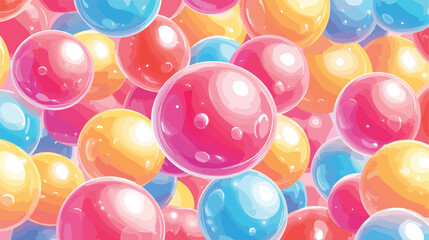 Colorful Bubble Gum Candy Vector Illustration Centered