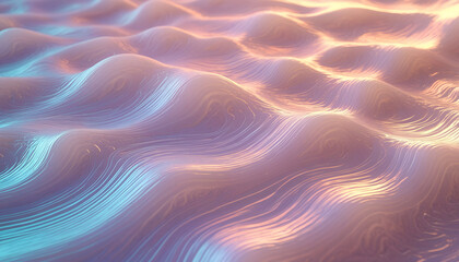 Smooth Flowing Colorful Abstract Wavy Lines Surface