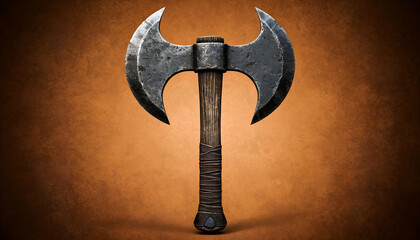 Ancient Double Bladed Battle Axe