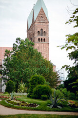 Historic Tower Surrounded by Lush Garden