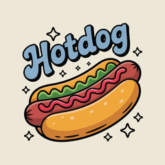 hot dog vector illustration