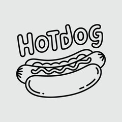 hot dog vector illustration