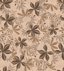 Beautifull flower allover seamless pattern