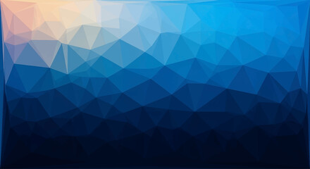 Fototapeta premium Geometric Blue Abstraction: A mesmerizing, abstract geometric composition showcasing a seamless blend of deep blues and contrasting light hues, evoking a sense of depth and artistic complexity.