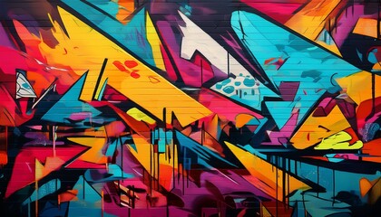 abstract aerial graffiti wall backdrop for artistic pop art background