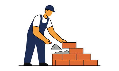 construction worker with trowel