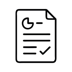Document with pie chart and checklist paper graph