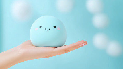 Cute squishmallow collection featuring hand holding mini plush toy