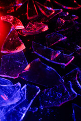 Colorful Abstract Background of Shattered Glass with Vibrant Lighting