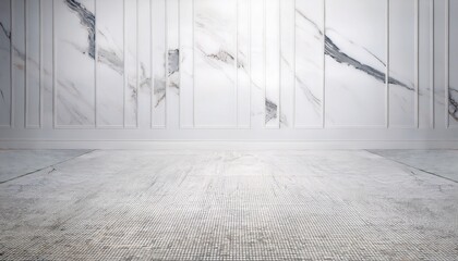room with marble floor and white wall are empty