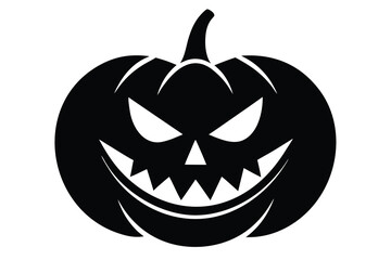 evil grin pumpkin vector icon