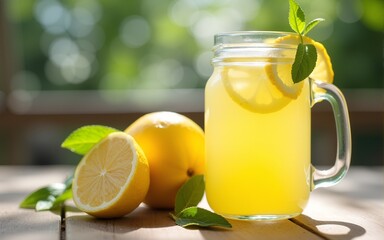 Fresh lemonade jar. High quality
