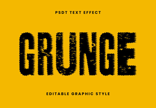 Black Grunge Distressed Font Bold Rough Grunge Text Effect