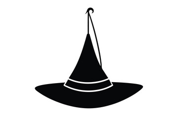 Fototapeta premium hanging witch hat vector icon
