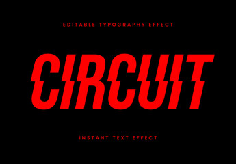 Red Slice Bold Font Sharp Heavy Text Effect