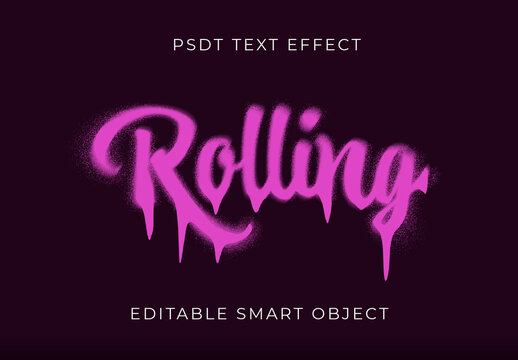 Pink Graffiti Spray Script Font Urban Dripping Cursive Text Effect