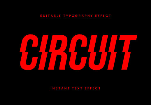 Red Slice Bold Font Sharp Heavy Text Effect