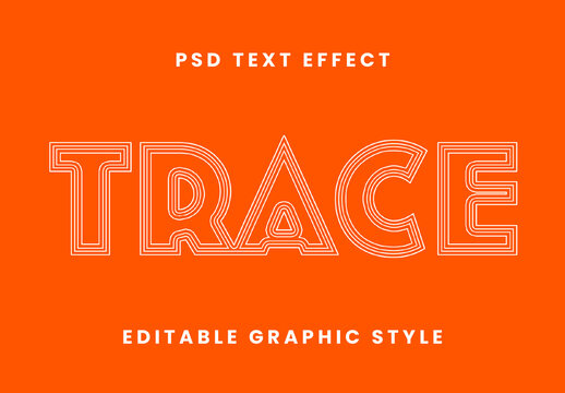 White Heavy Outline Retro Font Geometric Striped Text Effect