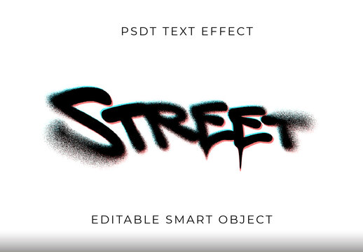 Black Graffiti Urban Font Spray Street Grunge Text Effect